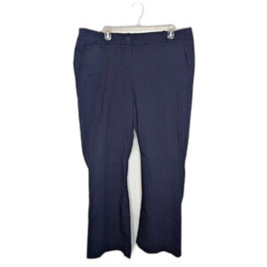 Lane Bryant Lena Boot Cut Trousers Women's Sz 20 Navy Curvy Stretch